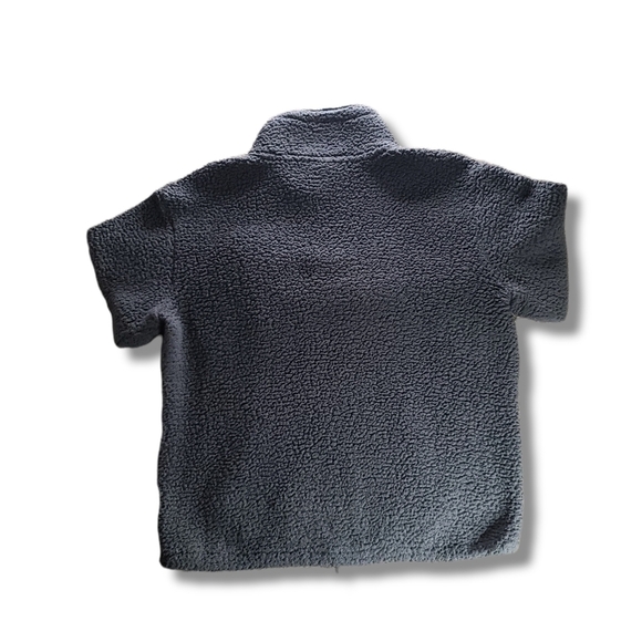 vs PINK Grey Teddy Sherpa Pullover Jacket - Picture 3 of 3